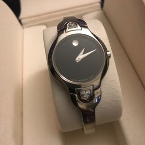 Movado Quartz Diamond Black Dial Ladies Watch